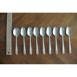 Oneida DISTINCTION Silver Plate Prestige Lot of 9x Teaspoon 6.1"